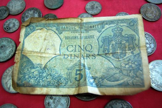 Picture of a Vintage money from Balkans