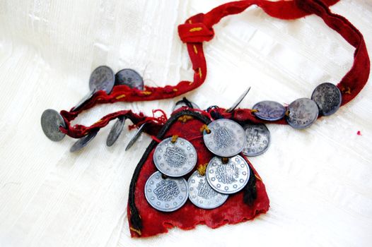 Picture of a Vintage traditional  necklace  with coins from Macedonia