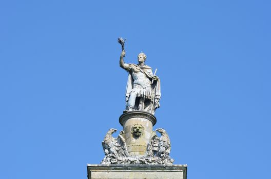 Detail at top of column