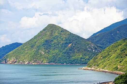 Crimea mountains and Black sea landscape, good sunny day