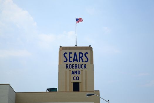 A vintage Sears Roebuck department store still open for business in Hackensack, New Jersey..