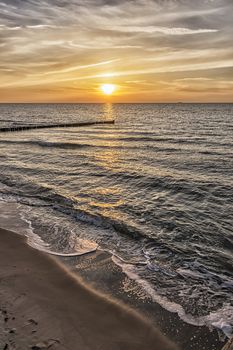 Image of sunset at Baltic Sea in Germany