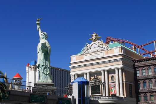 Statue of Liberty replica at New York New York Hotel and Casino on the Las Vegas Strip.