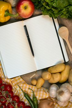 Blank pages of a Recipe Book - Space for text