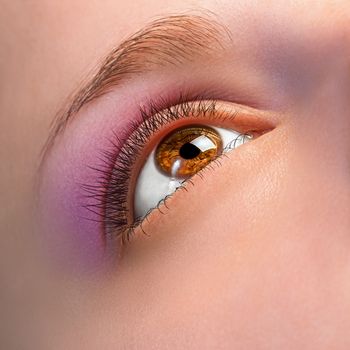 Detail of an eye of a young girl