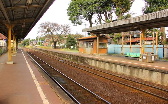 Local old country train station in Japan