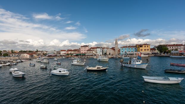 Istria, Croatia. Beautiful small harbor. boats in the harbor