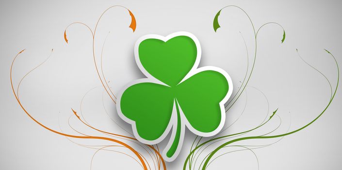 Shamrock design on grey background for st patricks day