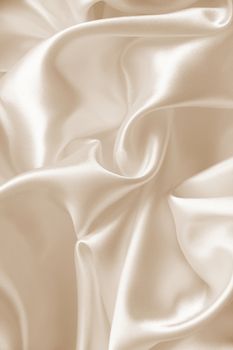 Smooth elegant golden silk can use as wedding background. In Sepia toned. Retro style