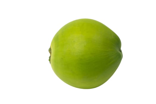 Fresh coconut di-cut on white background, Fruit isolated