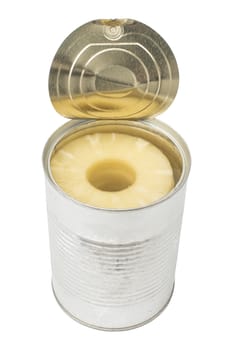 Pineapple can, Opened tin can