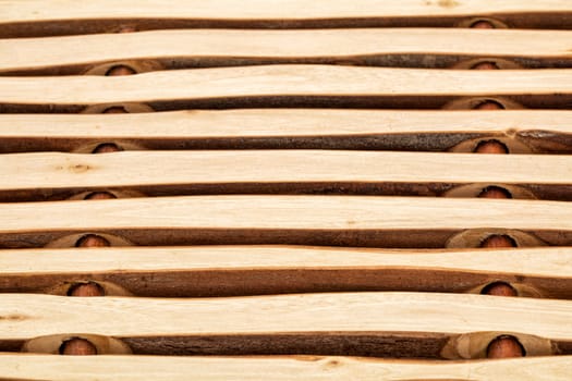 wood background abstract - trivet made of wooden sticks