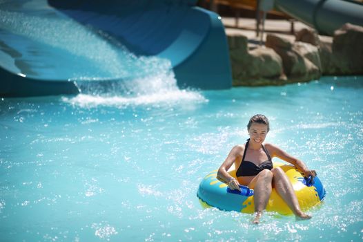 Beauty Brunette at Water Park in Egypt. 