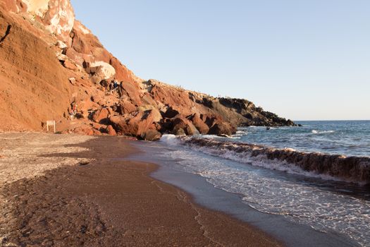 Red Beach in Akrotiri, Santorini island, Greece