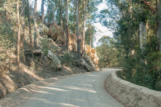 Top of the historic Montagu Pass over the Outeniqua Mountains between Herold and George