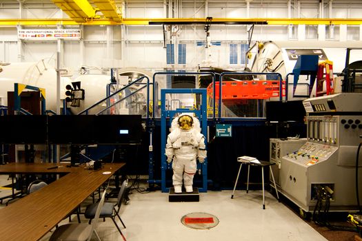Houston, TX, USA - Jan. 23 2015: Astronaut training area at NASA Space vehicle mockup facility Johnson Space center in Houston, TX.