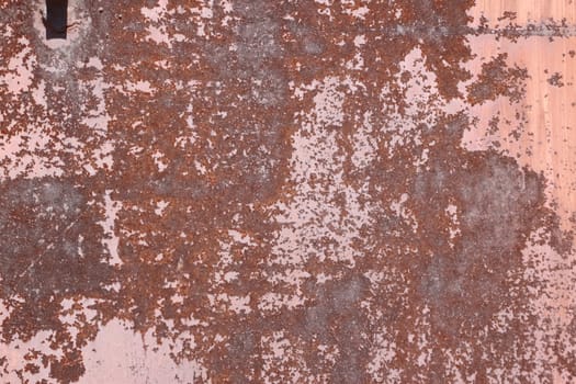 metal rusty surface with peeling  paint to use as background