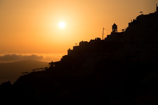 The beautiful city of Imerovigli at Santorini