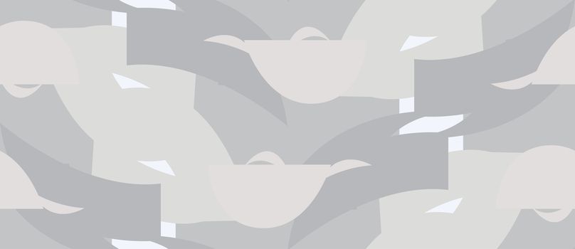 Seamless background pattern of gray abstract shapes