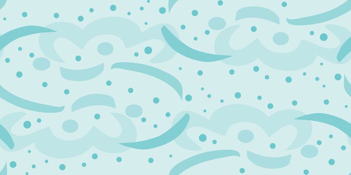 Seamless background pattern of streamers under water