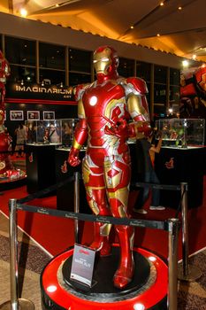 Bangkok - May 2: An Iron Man model in Thailand Comic Con 2015 on May 2, 2015 at Siam Paragon, Bangkok, Thailand.