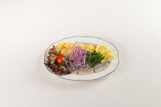 Menu for restaurant and cafe, isolated dish on the white background