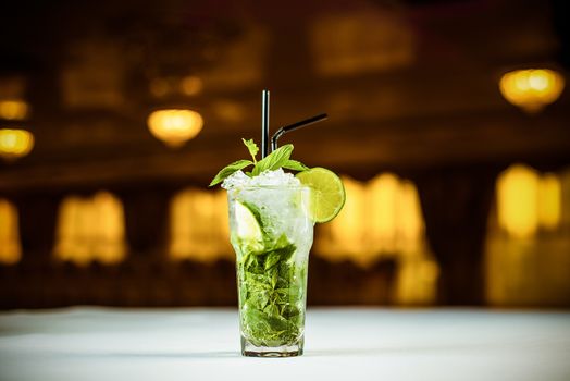 Alcohol coctail drink on the table in restaurant