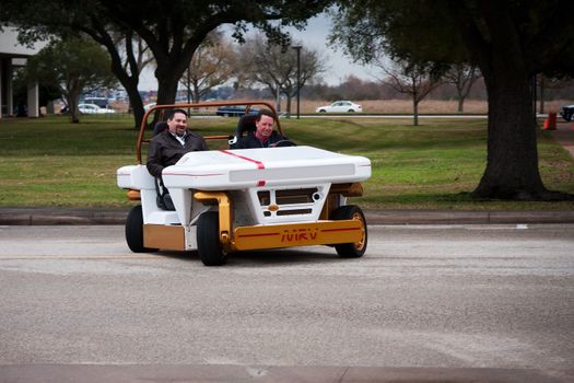 Houston, TX, USA - Jan. 23 2015: MRV Mars Rover Vehicle demonstration at the Johnson Space center mockup facility in Houston, TX.