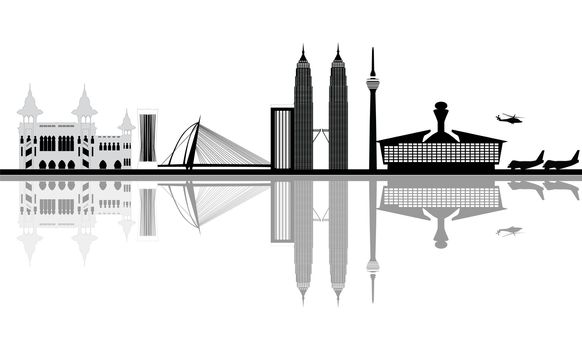 kuala lumpur capital city malaysia city skyline