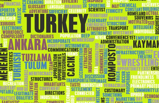 Turkey as a Country Abstract Art Concept