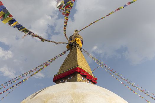 Boudhanath Stupa located in Kathmandu, Nepal. It aslo the world heritage site of UNESCO.
This photo was shot 2 weeks before huge earthquake.