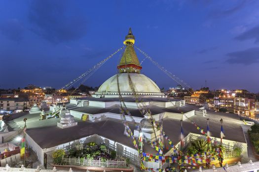 Boudhanath Stupa located in Kathmandu, Nepal. It aslo the world heritage site of UNESCO.
This photo was shot 2 weeks before huge earthquake. 