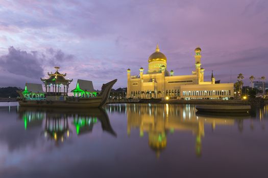 Sultan Omar Ali Saifuddien Mosque is an Islamic mosque located in Bandar Seri Begawan, the capital of the Sultanate of Brunei. Considered as one of the most beautiful mosques in the Asia Pacific, it is a place of worship for the Muslim community, a major landmark and a tourist attraction of Brunei.