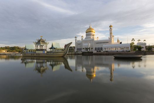 Sultan Omar Ali Saifuddien Mosque is an Islamic mosque located in Bandar Seri Begawan, the capital of the Sultanate of Brunei. Considered as one of the most beautiful mosques in the Asia Pacific, it is a place of worship for the Muslim community, a major landmark and a tourist attraction of Brunei.