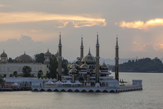 The Crystal Mosque or Masjid Kristal is a mosque in Kuala Terengganu, Terengganu, Malaysia. A grand structure made of steel, glass and crystal. The mosque is located at Islamic Heritage Park on the island of Wan Man. The mosque was constructed between 2006 and 2008. It was officially opened on 8 February 2008 by 13th Yang di-Pertuan Agong, Sultan Mizan Zainal Abidin of Terengganu. It has the capacity to accommodate over 1,500 worshipers at a time.