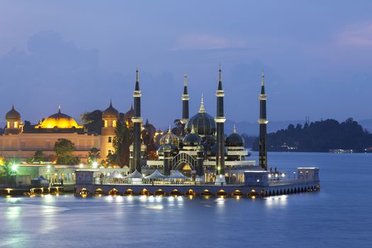 The Crystal Mosque or Masjid Kristal is a mosque in Kuala Terengganu, Terengganu, Malaysia. A grand structure made of steel, glass and crystal. The mosque is located at Islamic Heritage Park on the island of Wan Man. The mosque was constructed between 2006 and 2008. It was officially opened on 8 February 2008 by 13th Yang di-Pertuan Agong, Sultan Mizan Zainal Abidin of Terengganu. It has the capacity to accommodate over 1,500 worshipers at a time.