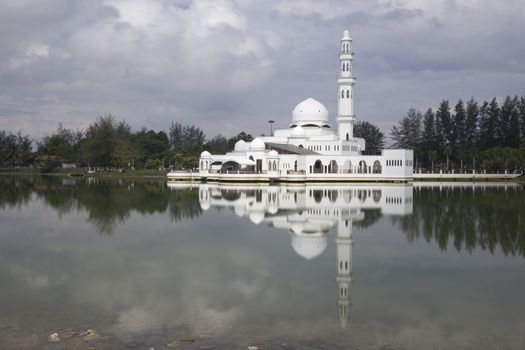 The Tengku Tengah Zaharah Mosque or the Floating Mosque is the first real floating mosque in Malaysia. It is situated in Kuala Ibai Lagoon near the estuary of Kuala Ibai River, 4 km from Kuala Terengganu Town. Construction began in 1993 and finished in 1995.