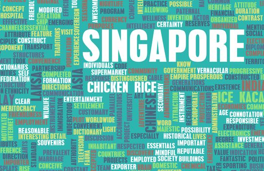 Singapore City as a Abstract Concept Art