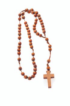 Rosary beads, isolated on the white