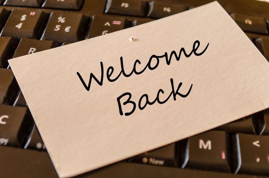 Welcome back note from colleagues at work