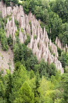 earth pyramids near Renon - Bolzano, Trentino-Alto Adige, Italy