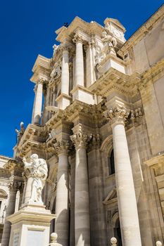 Apostle statue in Cathedral church in Syracuse, Sicily, Italy