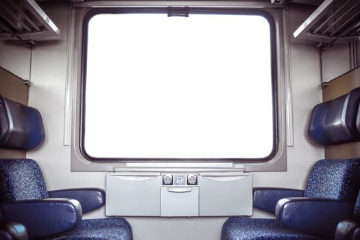Train Compartment With Isolated Window For Your Image Or Text