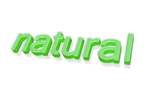 Three-dimensional inscription of natural. Concept of natural products.