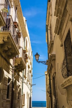 Small street at Ortigia - Syracuse, Sicily, Italy