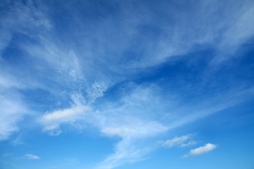 Summer Clouds in the blue sky at Rayong, Thailand.