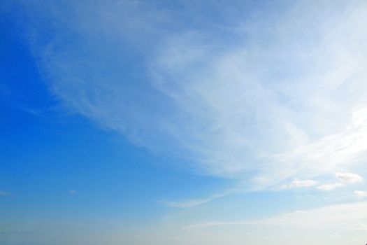 Summer Clouds in the blue sky at Rayong, Thailand.