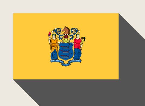 American State of New Jersey flag in flat web design style.