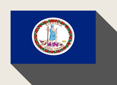American State of Virginia flag in flat web design style.