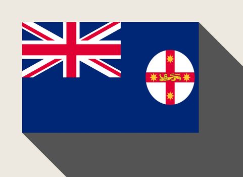 Australian state of New South Wales flag in flat web design style.